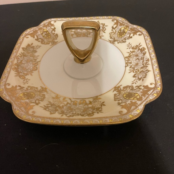 Noritake M Hand Painted Japan Fine Porcelain China Unique Dish Bowl Gold Rare - Picture 1 of 5